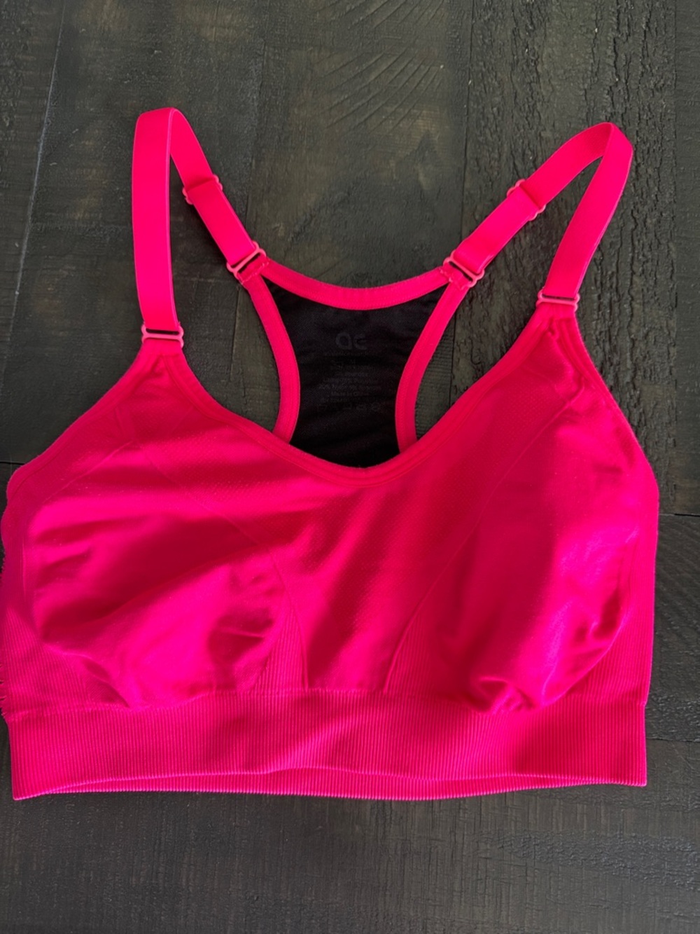 American Eagle Outfitters Hot Pink Seamless Racerback Sports Bralette